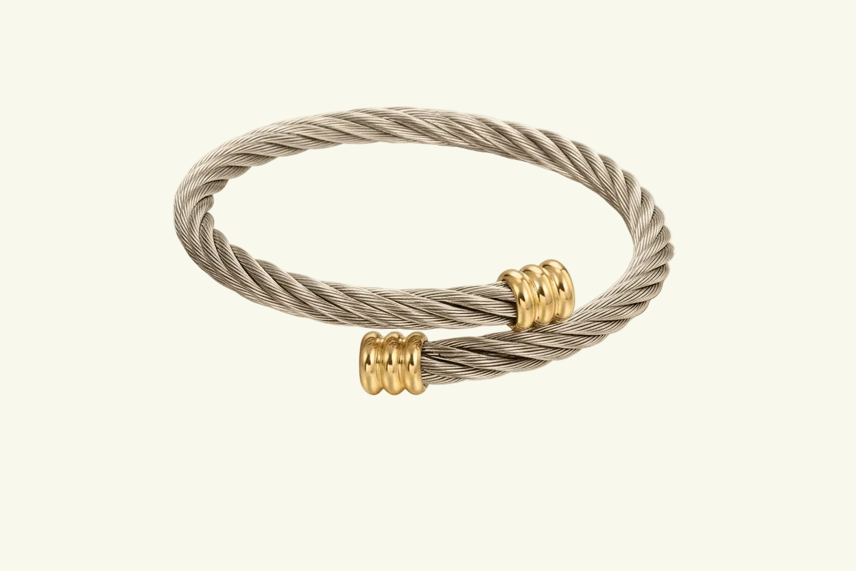 Brazalete Ajustable Doble Tono
