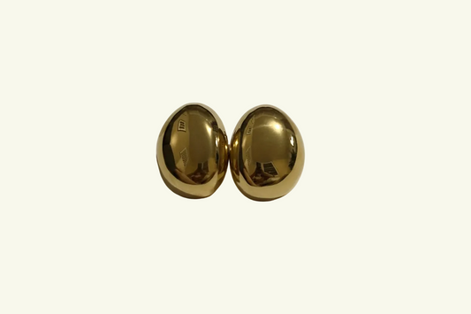 Oval Gold Earrings