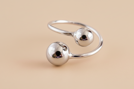 Lazy Double Ball Ring